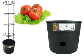 БОЛЬШОЙ ЦВЕТОЧНЫЙ ГОРШОК ДЛЯ ВЫРАЩИВАНИЯ ПОМИДОРОВ ЦВЕТОЧНЫЙ ГОРШОК РАМА БАЛКОННАЯ ПОДСТАВКА 3 ШТ.