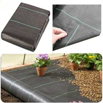 AGROTKANINA czarna AGROWŁÓKNINA szerokość 80 cm 90g/m2 UV DOWOLNA DŁUGOŚĆ