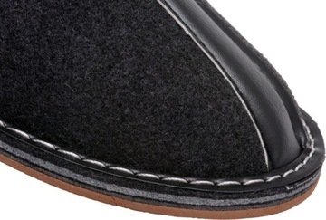 ТАПОЧКИ МУЖСКИЕ ИЗ ПАЛЬСКОГО ВОЙЛА черные 45