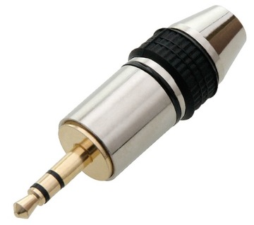 Wtyk mały mini JACK 3,5 stereo ZŁOTY GOLD HQ(5058)