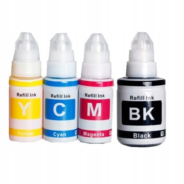 4x Tusz do Canon GI490 BK/C/M/Y GI-490XL