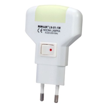 Lampka pozioma LED żółta w kontakt z wyłącznikiem 1W