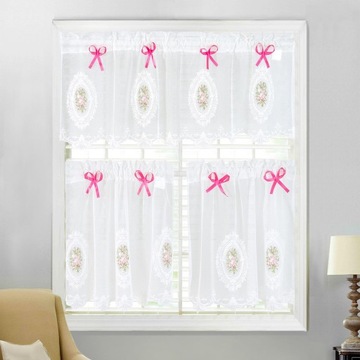 Шторы из вуали с полукарманом для удочки