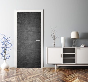 Наклейка на дверь из шпона DARK CONCRETE IMITATION