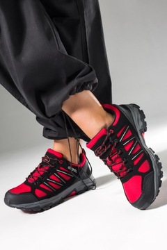 СПОРТИВНАЯ КРОССОВКА SOFTSHELL ТРЕККИНГОВАЯ, КРАСНЫЕ, УДОБНЫЕ, НА ШНУРОВКЕ, размер 41