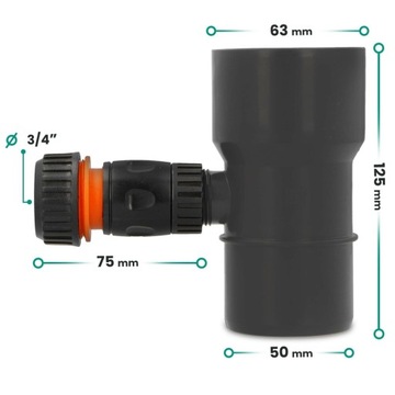 ДОЖДЕВОЙ УБОРНИК 63 ММ ДОЖДЕВОЙ СБОРНИК ЖЕЛОБ ДЛЯ ВОССТАНОВЛЕНИЯ ГРАФИТ