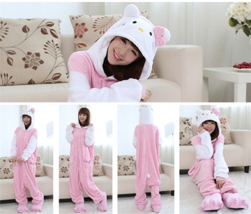Комбинезон-пижама Hello Kitty для взрослых и детей.
