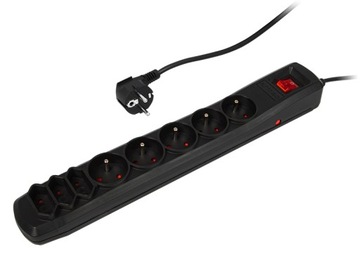 5440# Filtr sieciowy 1,5m r-8 czarny