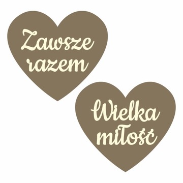 Tabliczka do zdjęć WIELKA MIŁOŚĆ ZAWSZE RAZEM