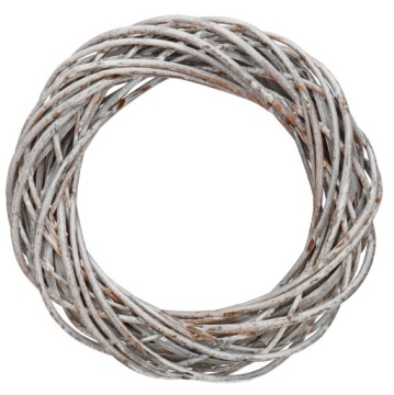 Wianek wiklinowy Biały średnica 20 cm WIKLINAGruby
