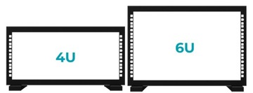 Подставка RACK 19 дюймов 2U, черная подставка Stalflex Rack