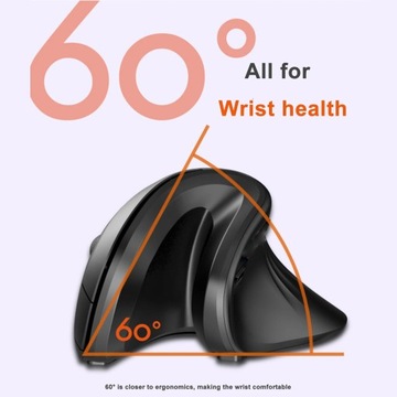 2.4G Беспроводная вертикальная мышь Эргономичная вертикальная мышь Офисная игровая мышь