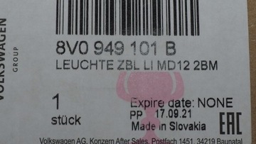 AUDI A3 8V SMĚROVKA ZRCÁTKO LEVÝ 8V0949101B