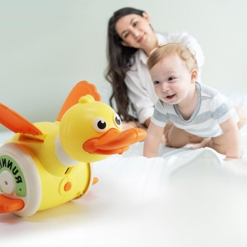 СЕНСОРНАЯ ИНТЕРАКТИВНАЯ ИГРА УТКА, ИГРУШКА ДЛЯ РЕБЕНКА ДЛЯ ПОЛЗАНИЯ