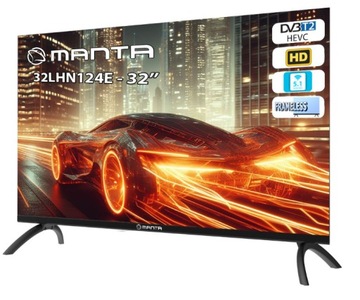 Manta 32LHN124E 32-дюймовый безрамочный светодиодный телевизор HD DVB-T2, 60 Гц
