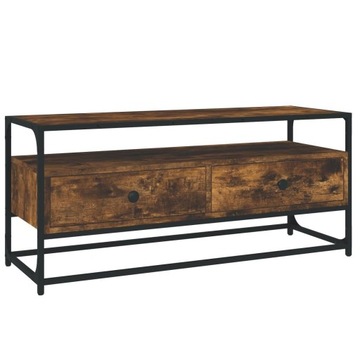 vidaXL Szafka pod TV, przydymiony dąb, 100x35x45 cm