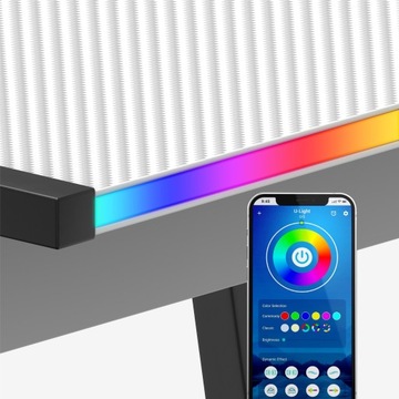 Игровой стол для игрока Corner Huzaro Hero 6.0 White RGB LED RGB