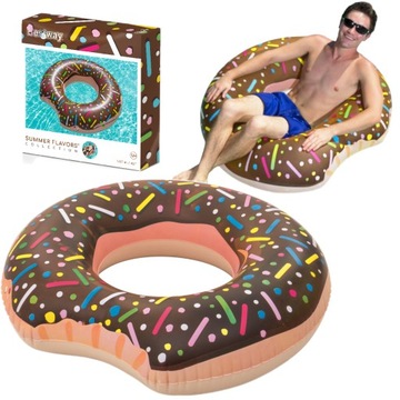 KOŁO KÓŁKO DO PŁYWANIA NA BASEN PLAŻĘ Bestway 36118 PĄCZEK DONUT 107 cm