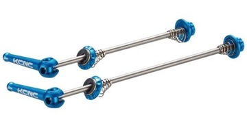 SUPERLEKKI KOMPLET ZACISKÓW KCNC Titanium Ti BLUE MTB 100/135 44g %%%