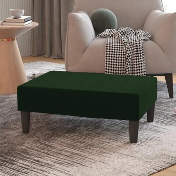 vidaXL Podnóżek, ciemnozielony, 78x56x32 cm, tapicerowany aksamitem