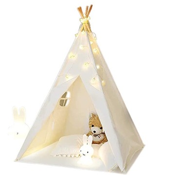 namiot tipi wigwam domek dla dzieci biały IREENUO