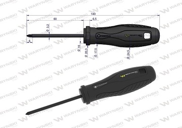 Отвертка PZ0 60 мм сталь Waryński 25 лет