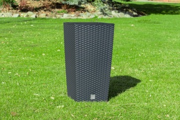 НАБОР ИЗ 3 ЦВЕТОЧНЫХ ГАЗОВ BALCONY GARDEN POWERS ПОДСТАВКА ДЛЯ ЦВЕТОВ ИЗ РОТАНА АНТРАЦИТОВАЯ ВСТАВКА