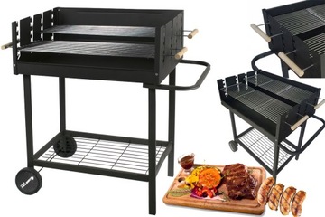 GRILL PROSTOKĄTNY DLA PROFESJONALISTÓW MG648 Ogrodowy ruszt stal chromowana