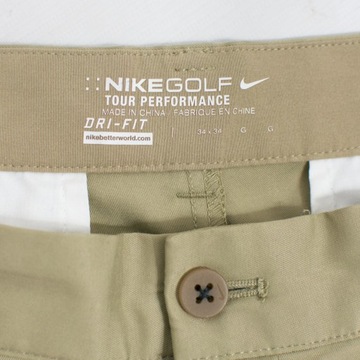 NIKE golf spodnie beżowe klasyczne casual rozmiar W34 L34