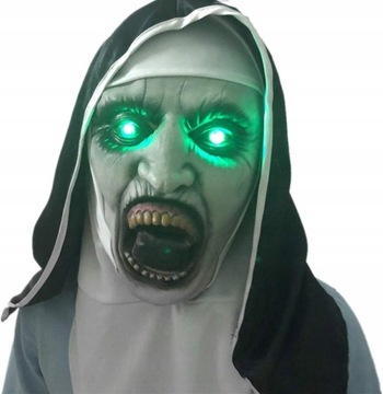 MASKA LATEKSOWA HORROR ZAKONNICA HALLOWEEN COSPLAY