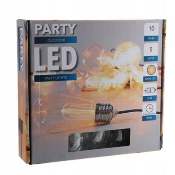 LED girlanda żarówki wewnętrzne na prąd ciepłe