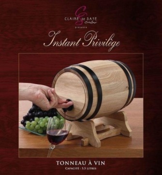 Винная бочка с дозатором, деревянная бочка, 5,5 л.