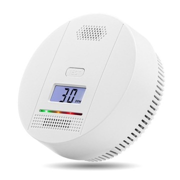DETEKTOR ALARM CZUJNIK GAZU TLENKU WĘGLA CO, Czadu, wyświetlacz LCD HD 85dB