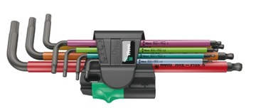 WERA ZESTAW KLUCZY TRZPIENIOWYCH HEX-PLUS Z KULKĄ