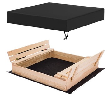 Pokrowiec osłona plandeka na piaskownice 140x140x16