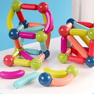 МАГНИТНЫЕ БЛОКИ 64 ЭЛЕМЕНТА КРЕАТИВНАЯ ИГРУШКА МАГНИТНЫЕ ПАЛОЧКИ своими руками