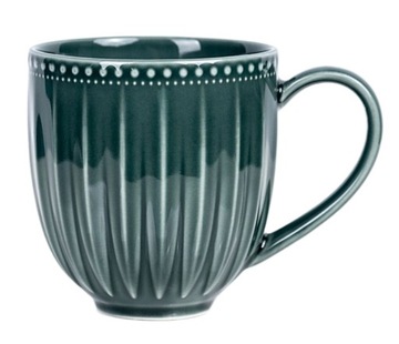 Kubek ceramiczny z uchem do herbaty kawy 400ml MOSAIQUE OLIVE