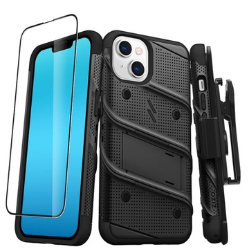 ZIZO BOLT Series Pancerne etui iPhone 14 ze szkłem 9H na ekran + uchwyt