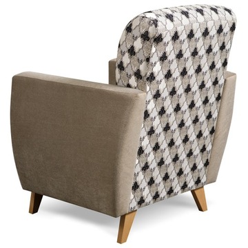 Fotel Karo Patchwork Ręcznie Szyty