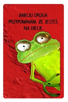 Magnes na lodówkę żabcia przypomniana o diecie
