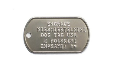 DOG TAG Z GRAWEREM, NIEŚMIERTELNIK, IDENTYFIKATOR