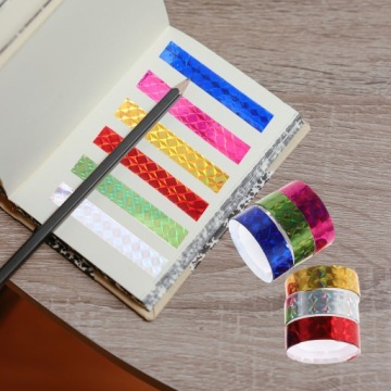 ЛЕНТА ДЛЯ СКРАПБУКИНГА 12 РУЛОНОВ ЦВЕТНОЙ ДЕКОРАТИВНОЙ КЛЕЙКОЙ ЛЕНТЫ