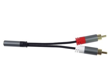 Адаптер аудиокабеля 10 см MINI JACK RCA с разъемом типа «тюльпан» minijack
