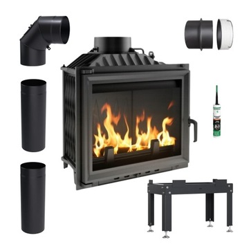 Wkład Kominkowy Antek 10 kW ZESTAW 7 PRODUKTÓW