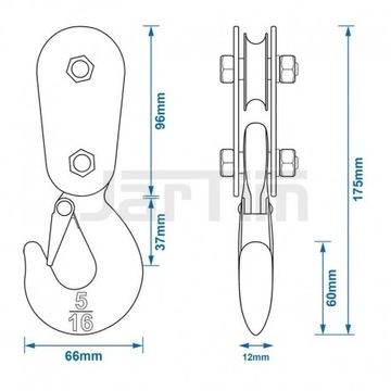 БЛОК С КРЮКОМ 1 ТОННА