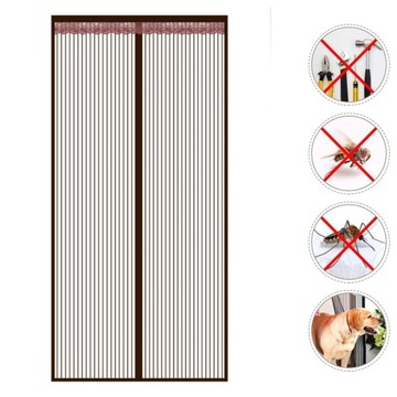 MOSKITIERA MAGNETYCZNA NA DRZWI BRĄZOWY 85*210CM