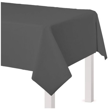 obrus 140x240cm CIEMNY SZARY wesele bankiet klasyczny GŁADKI