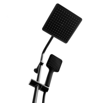 ЧЕРНЫЙ НАСТЕННЫЙ ДУШЕВОЙ НАБОР Смеситель для ДУША.