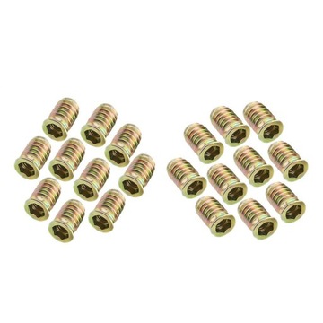 Set 20 Wood Insert Interface Screws Hex Threads ,