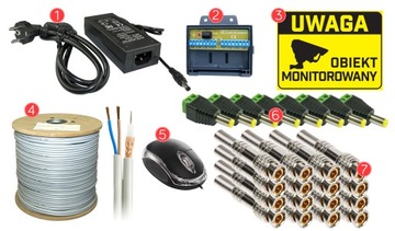 НАБОР ИЗ 8 КАМЕР 8MPX РАЗРЕШЕНИЕ 4K, ДИСК 4 ТБ